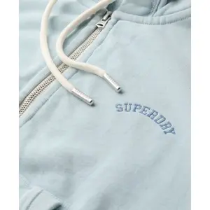 Women's cropped zip-up hoodie with logo Superdry Essential image-5