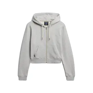 Women's cropped zip-up hoodie with logo Superdry Essential image-0