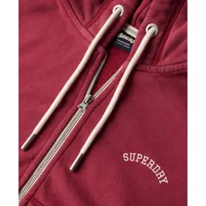 Women's cropped zip-up hoodie with logo Superdry Essential image-5