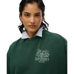 Loose-fitting monochrome sweatshirt for women Superdry Lo-Fi Outdoor image-3