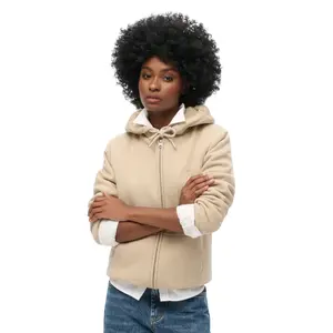 Damska bluza zapinana na zamek z kapturem z wełnianą podszewką Superdry image-1