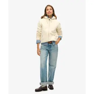 Damska bluza zapinana na zamek z kapturem z wełnianą podszewką Superdry image-2