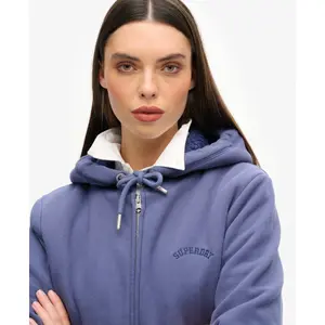 Damska bluza zapinana na zamek z kapturem z wełnianą podszewką Superdry image-4