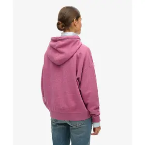 Sweatshirt com capuz zipado tingido para mulher Superdry Logo Essential image-3