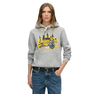 Women's patterned hooded sweatshirt Superdry New York Vintage Logo image-1