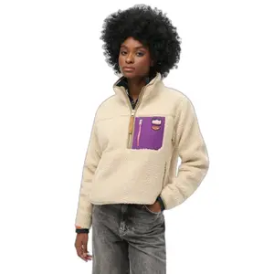 Damen Fleecejacke mit halbem Reißverschluss Superdry Vintage image-1