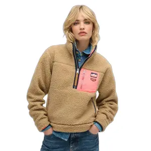 Damen Fleecejacke mit halbem Reißverschluss Superdry Vintage image-1