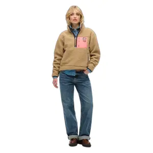 Damen Fleecejacke mit halbem Reißverschluss Superdry Vintage image-2