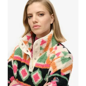 Damen Fleece mit tunisischem Kragen und Druck Superdry image-4