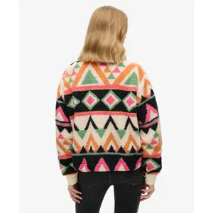 Damen Fleece mit tunisischem Kragen und Druck Superdry image-3