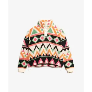 Damen Fleece mit tunisischem Kragen und Druck Superdry