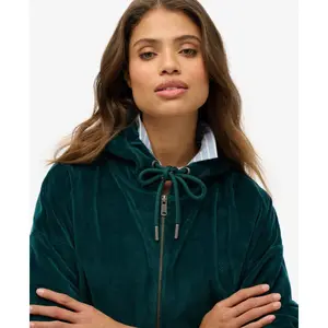 Women's zip-up velvet hoodie Superdry image-4