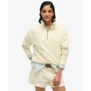 Women's zip-neck velvet sweatshirt Superdry image-2