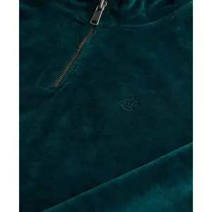 Women's zip-neck velvet sweatshirt Superdry image-4