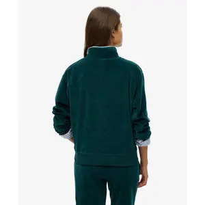 Women's zip-neck velvet sweatshirt Superdry image-2