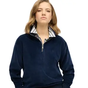 Women's zip-neck velvet sweatshirt Superdry image-3