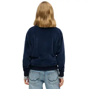 Women's zip-neck velvet sweatshirt Superdry image-2