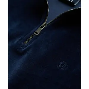 Women's zip-neck velvet sweatshirt Superdry image-4