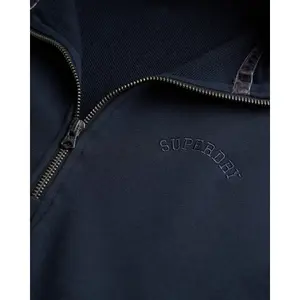 Logo-printed jumper with Tunisian collar for women Superdry Essential image-1