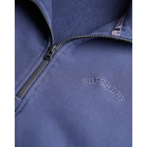 Logo-printed jumper with Tunisian collar for women Superdry Essential image-1