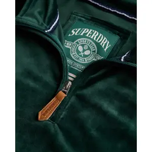 Women's zip-neck velvet sweatshirt Superdry Country Club image-1