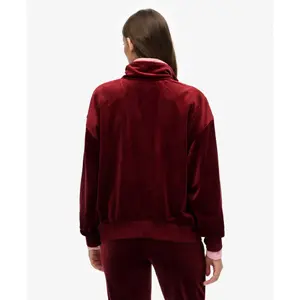 Women's velour zip-up sweatshirt Superdry Country Club image-2