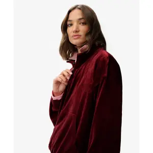 Women's velour zip-up sweatshirt Superdry Country Club image-4