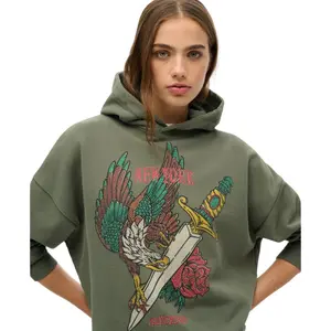 Felpa con cappuccio da donna Superdry Neo Trad Tattoo image-3