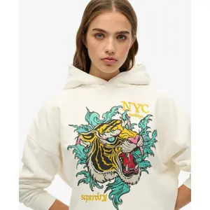 Women's hooded sweatshirt Superdry Neo Trad Tattoo image-4