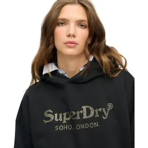 Women's metallic hooded sweatshirt Superdry Venue image-4