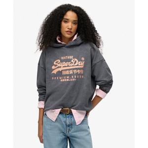 Women's metallic hooded sweatshirt Superdry Vintage Logo image-2