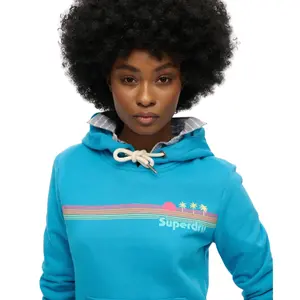 Sweatshirt à capuche et rayures arc-en-ciel femme Superdry image-4