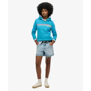 Sweatshirt à capuche et rayures arc-en-ciel femme Superdry image-1