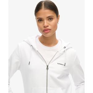 Einfarbiger Damen Hoodie mit Reißverschluss Superdry image-4