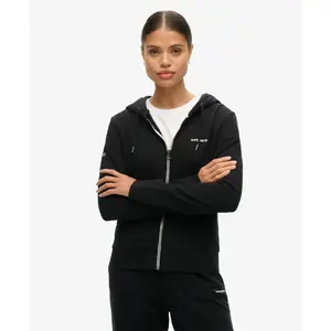 Einfarbiger Damen Hoodie mit Reißverschluss Superdry image-1
