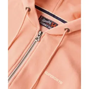 Einfarbiger Damen Hoodie mit Reißverschluss Superdry image-5