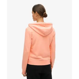 Einfarbiger Damen Hoodie mit Reißverschluss Superdry image-3