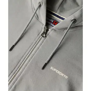 Einfarbiger Damen Hoodie mit Reißverschluss Superdry image-5