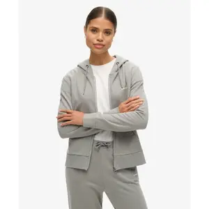 Einfarbiger Damen Hoodie mit Reißverschluss Superdry image-1