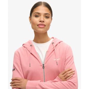 Einfarbiger Damen Hoodie mit Reißverschluss Superdry image-4