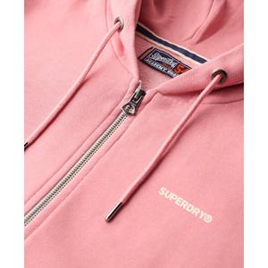 Einfarbiger Damen Hoodie mit Reißverschluss Superdry image-5