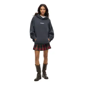 Oversized hoodie met patroon en micrologo voor dames Superdry image-1