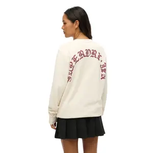 Oversized tattoo print sweatshirt for women Superdry image-2