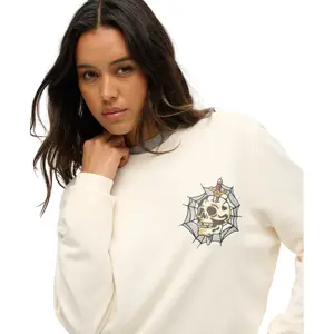 Oversized tattoo print sweatshirt for women Superdry image-3