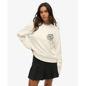 Oversized tattoo print sweatshirt for women Superdry image-0