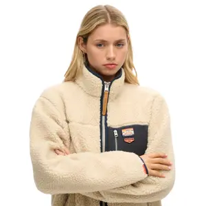 Oversized zip-up fleece for women Superdry Retro Vintage image-5