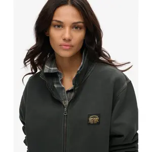 Women's oversized sweatshirt jacket with contrasting stitches Superdry image-4