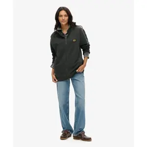 Women's oversized sweatshirt jacket with contrasting stitches Superdry image-2
