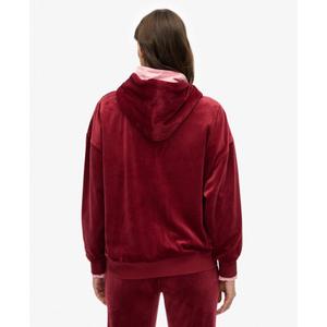 Kurtka dresowa z kapturem, rozpinana, welurowa dla kobiet Superdry Country Club image-2