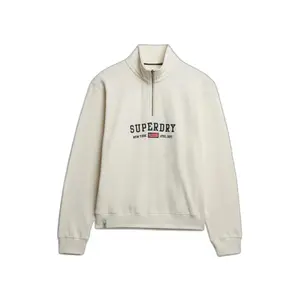 Women's zip-up crew neck sweatshirt Superdry Logo Essential image-0